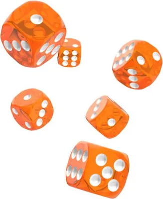Produktbild von Oakie Doakie Dice W6 Würfel 16 mm Translucent - Orange (12)