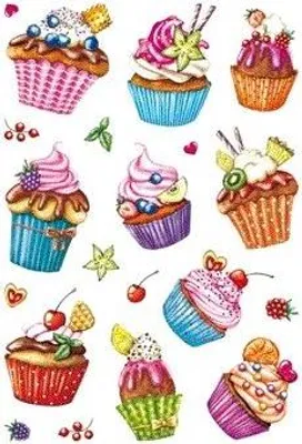 Produktbild von HERMA - Etikett 3387 Cupcakes Glitzer | 10 Stück