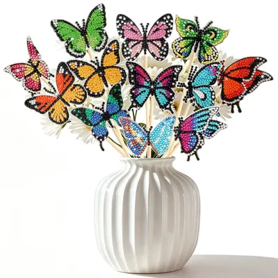Diamond Painting Set 12er-Pack Schmetterling DIY Bastelset