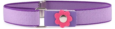 Produktbild von Ladeheid Mädchen Gürtel Elastik-Gürtel 1-6 Jahre 34-65 cm P15K (Hellviolett/Blume)
