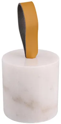 Produktbild von WAGNER Bodentürstopper MARMOR - Ø 85 x 90 mm, zum Hinstellen, Marmor weiß, Trageschlaufe, 1200 g - 15518401