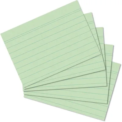 Image de herlitz Karteikarten, DIN A7, liniert, grn