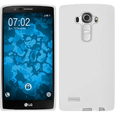 Produktbild von PhoneNatic Case kompatibel mit LG G4 - weiß Silikon Hülle S-Style + 2 Schutzfolien