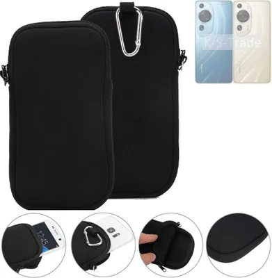 Produktbild von K-S-Trade Neopren-Hülle Handyhülle kompatibel mit Huawei P60 Pro Schutzhülle Neoprenhülle Sleeve Schutz-Hülle Gürtel Tasche Case Holster