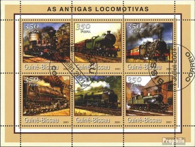 Produktbild von Briefmarken Guinea-Bissau 2001 Mi 1719-1724 Kleinbogen gestempelt Transport- und Verkehrsmittel
