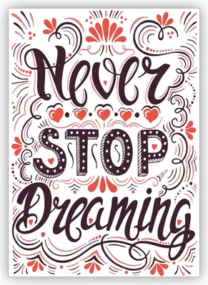 Produktbild von Positive motivierende Retro Motto Grußkarte für beste Freunde - auch zum Geburtstag: Never stop dreaming