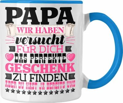 Produktbild von Trendation - Papa Geschenk Tasse Geschenkidee für Besten Vater Geschenk von Tochter an Vater Vatertag Spruch (Blau)