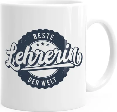 Produktbild von Kaffeetasse Beste Lehrerin der Welt Geschenk Geschenktasse MoonWorks® weiß unisize