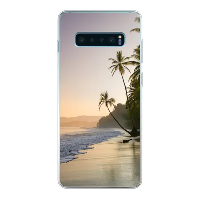 Produktbild von MuchoWow® Handyhülle Schutzhülle Hülle für Samsung Galaxy S10 Lite Strand - Sonnenuntergang - Tropisch Silikon Softcase Handy Hülle - Schutz