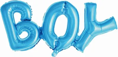 Produktbild von Folienballon Buchstabengirlande Boy Junge blau