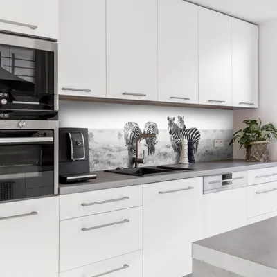 Produktbild von Dedeco Küchenrückwand Motiv: Tierwelt V3, 5mm Hartschaum Kunststoffplatte PVC als Spritzschutz Küchenwand Wandschutz wasserfest, inkl. UV-Lack matt, alle Untergründe, 240 x 60 cm