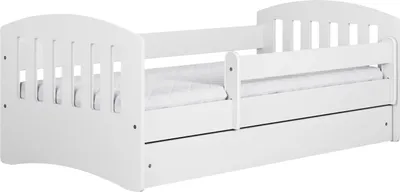 Produktbild von Kocot Kids Kinderbett Classic 1 weiß mit Schublade mit Matratze 180x80 cm