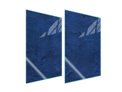 Immagine prodotto di Piastre copriforno 2 pezzi 35x52 Copriforno in Vetroceramica tagliere in vetro blu ardesia
