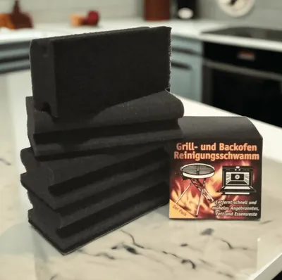 Produktbild von 4x XXL Grill und Backofen Reinigungsschwamm Putzschwamm Schwamm Scheuervlies