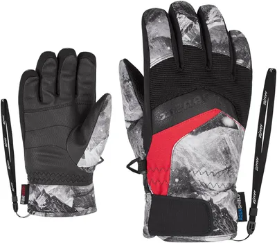 Produktbild von Ziener Skihandschuhe LABINO AS® Glove Junior Handschuhe Kinder, Farbe:Grau, Artikel:-891 grey mountain print, Größe:6