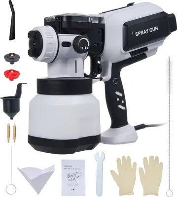 Zdjęcie produktu dla 1200ml 650W elektryczny system natryskowy Opryskiwacz z oświetleniem LED, 3 wymienne dysze (1,0 mm, 1,8 mm, 2,5 mm), pistolet natryskowy do mebli samochodowych itp.