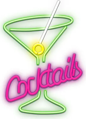 Image de Forever Light Neon PLEXI LED COCKTAILS multicolore enseigne publicitaire bar, pub, lampe avec variateur d'intensité lumineuse