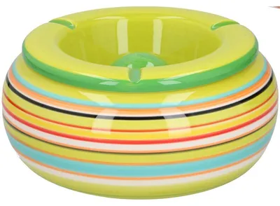 Produktbild von Aschenbecher - farbig - rund - 19 cm - Keramik - Ausenbereich - Terrasse
