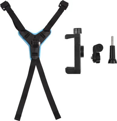 Obrázek produktu pro Držák kamery na helmu, držák na helmu pro akční kameru s adaptérem, klip na mobilní telefon, kompatibilní s akční kamerou GoPro Hero/ DJI Osmo/ AKASO