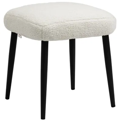 Immagine prodotto di HOMCOM Poggiapiedi e sgabello quadrato da trucco con effetto cashmere