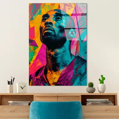 Image de Wallity, UV-1181 - 70 x 100, tableau acrylique, multicolore, 100 % verre trempé, 70 x 100 cm