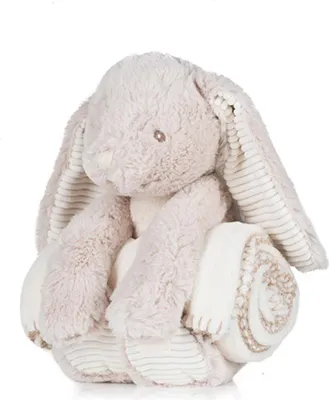 Produktbild von Mumbles MM034 | Rabbit and Blanket / EN71-konform / Decke 75 cm x 90 cm - Farbe: Cream - Größe: M