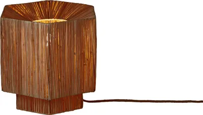 Produktbild von GOOD&MOJO - Tischleuchte Panama - Dunkelbraun - 26x28x26cm Tischlampe - Nachttischlampe, Wohnzimmer, Schlafzimmer