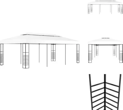 Produktbild von vidaXL Gartenpavillon 6×3 m Weiß -  Pavillons & Partyzelte