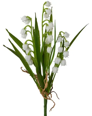 Produktbild von Maiglöckchen Busch künstlich Pflanze Kunstblumen 1 Büschel weiß Länge 23 cm