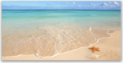 Produktbild von Acrylglasbilder 120x60 Wandbild Druck Meer Strand Seestern Landschaft