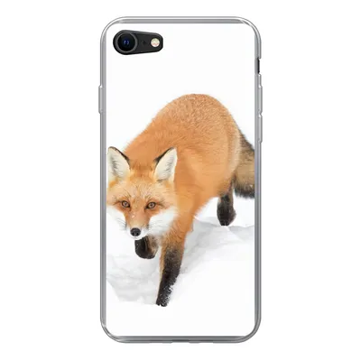 Produktbild von MuchoWow® Handyhülle Schutzhülle Hülle für iPhone 8 Fuchs - Schnee - Winter Silikon Softcase Handy Hülle - Schutzhaube
