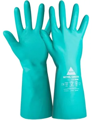 Produktbild von Chemikalienschutzhandschuhe Nitril Gr. 8 – Grüne, beständige Schutzhandschuhe