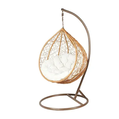 Produktbild von Hängesessel für den Garten VIRELLA L, Braun / Natur + Beige
