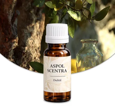 Produktbild von Aspol Scentra Bergamotte und Zeder UFIGREEN Duftöl für Kerzen und Diffusoren 20 ml, KI-generiertes Bild