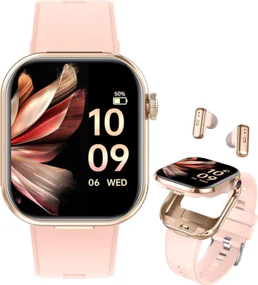 Wasserdichte Smartwatch mit Ohrhörern – 2,02-Zoll-HD-Display + Fitness-Tracker, 2-in-1-Design