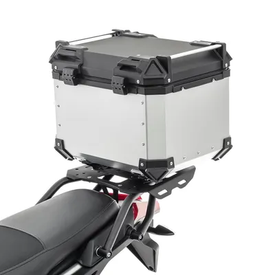 Produktbild von Motorrad Alu Topcase Bagtecs XB45 Aluminium Universal 45 Liter silber-schwarz