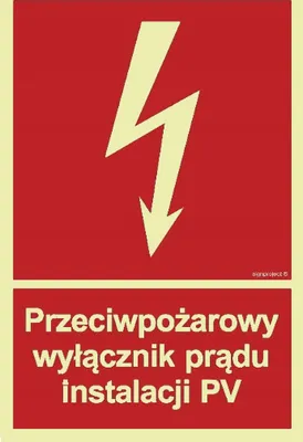Obrázok produktu pre Požiarny istič pre fotovoltaické inštalácie 100x148 - nálepka