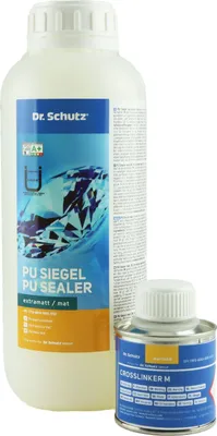 Produktbild von Dr. Schutz PolyurethanSiegel extramatt 0,9 Liter inkl. 90 ml Vernetzer