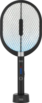 Zdjęcie produktu dla Teesa TSA0163.1 Plácačka na mouchy elektrická s UV světlem, 3 v 1, černá