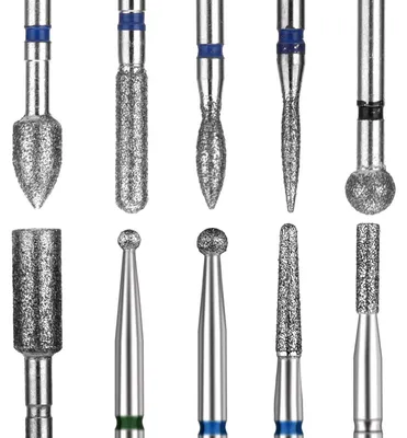 Obrázek produktu pro 10 kusů sada frézových hlavic pro manikúru, diamantové frézy, nástroje pro čištění nehtů a kůžičky, sada pro manikúru