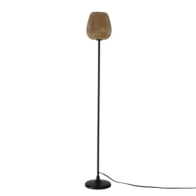 Produktbild von Lampe aus Bambusholz mit Kabelunterbrecher, Sockel E27.