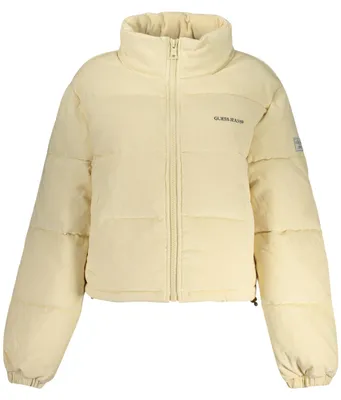 Produktbild von Stylische Damenjacke Beige mit Stickerei - Kurze Jacke mit Taschen