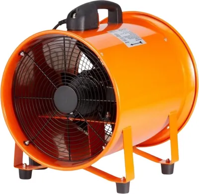 Zdjęcie produktu dla Wentylator budowlany PRO - Wentylator przemysłowy 367 W - 1214 l/s - Z elastycznym wężem 10 m - Wytrzymała stalowa obudowa - Certyfikat IP44 i ATEX