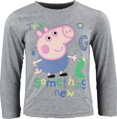 Produktbild von PEPPA Wutz George Dino Kinder Langarmshirt für Jungen – Grau / 104