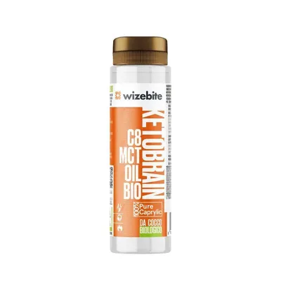 Immagine prodotto di Olio MCT C8 Puro KetoBrain - WIZEBITE, 250ml