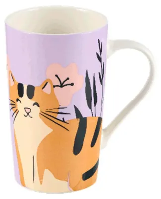 XXL Mok, Katzenmotiv, Porzellan, 14,3 cm, spülmaschinenfest