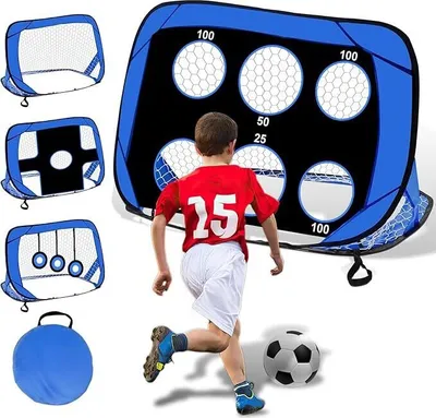 Produktbild von 4 in 1 Fußballtor Trainer, Fussballtore, Fußballtor für Kinder, Fußballtraining für Familien, für Kinder und Erwachsene Garten, Indoor, Outdoo