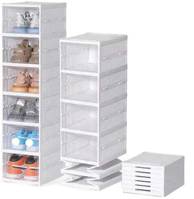 Immagine prodotto di Contenitore per scarpe, design salvaspazio, facile da montare, capacità per 6 paia