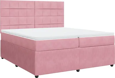 Produktbild von vidaXL Boxspringbett mit Matratze Rosa 200x200 cm Samt