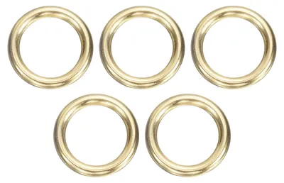 5 Messing-O-Ringe H59, 25 mm, gold, nahtlos, für DIY & Dekoration